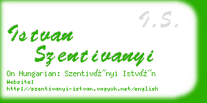 istvan szentivanyi business card
